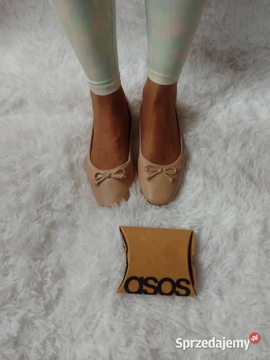 39UK9 ASOS Design Beżowe baleriny biznesowe z Asos Kraków sprzedam