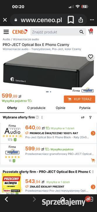 ProJect Phono Box e przedwzmacniacz gramofonowy Pozostałe łódzkie Łódź sprzedam