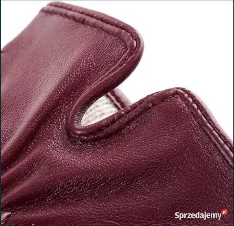 Nowe Włoskie rękawiczki z prawdziwej skóry Poraj