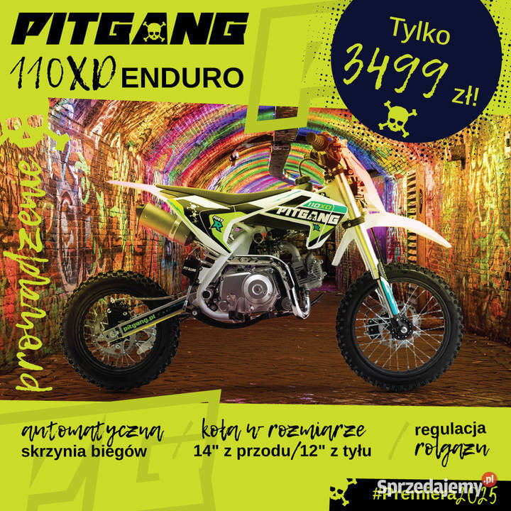 Nowośc Pit Bike PITGANG 110XD Enduro kayo w Rok produkcji 2025 Nowy Sącz sprzedam