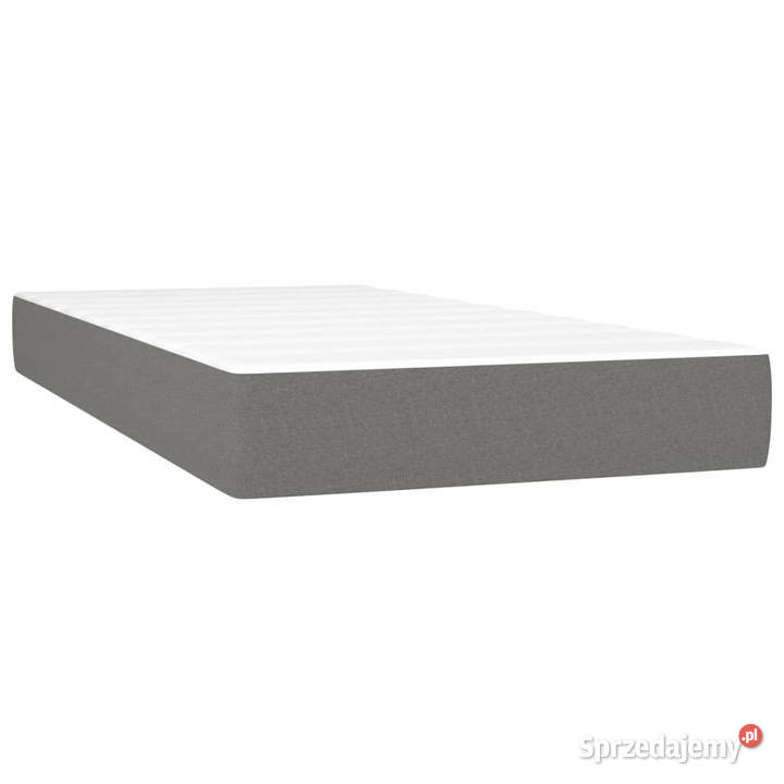 Łóżko kontynentalne z materacem ciemnoszara 128cm