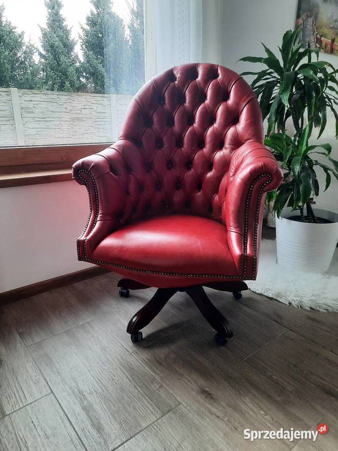 Fotel biurowy Chesterfield Skóra Crest Poznań