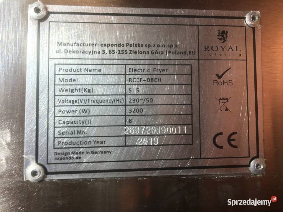 Frytkownica ROYAL CATERING 8L Kraków