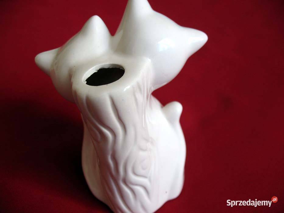 Kot Orient orchid kotki z wazonem porcelana biały Siedlce