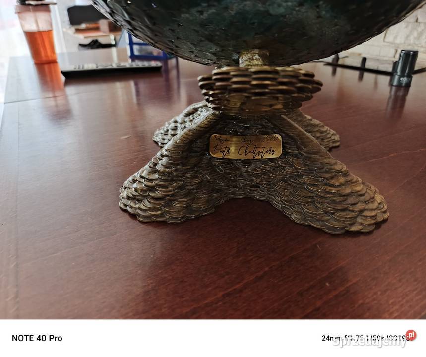 Ręcznie wykonany globus z polskich monet Gorzów Wielkopolski