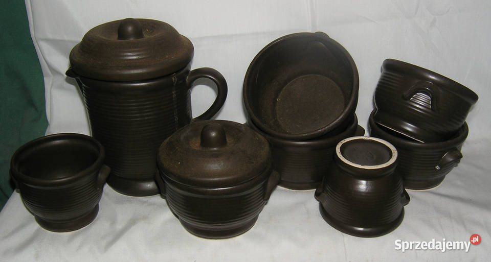 ceramika vintage ciemny brąz zestawDd Porcelana i szkło Bartków sprzedam