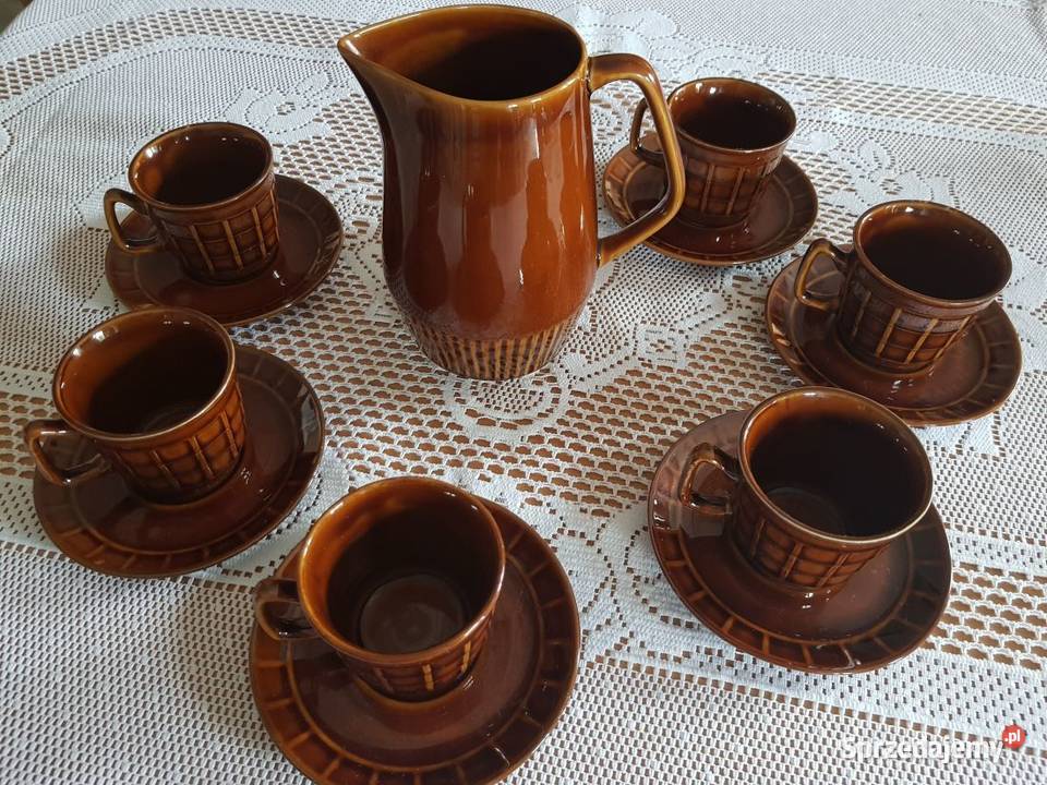 kubeczki filiżanki kamionkowe Vintage retro prl Kielce