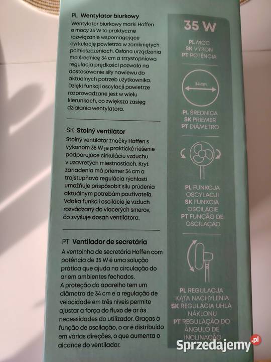 Wentylator biurkowy podlaskie Łomża