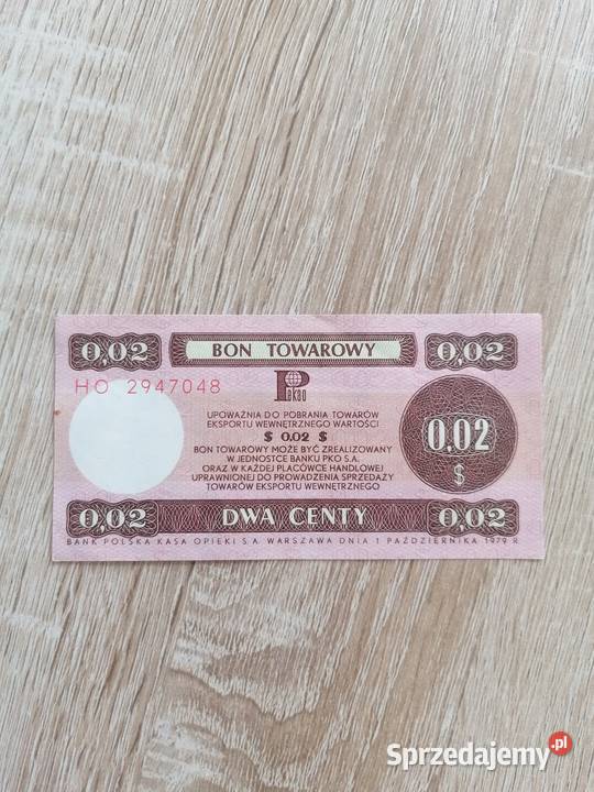 Bon Towarowy PRL 1979 Opole sprzedam