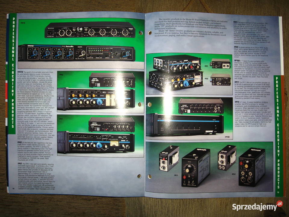 SHURE Microphone and Circuity Products catalog Kępice