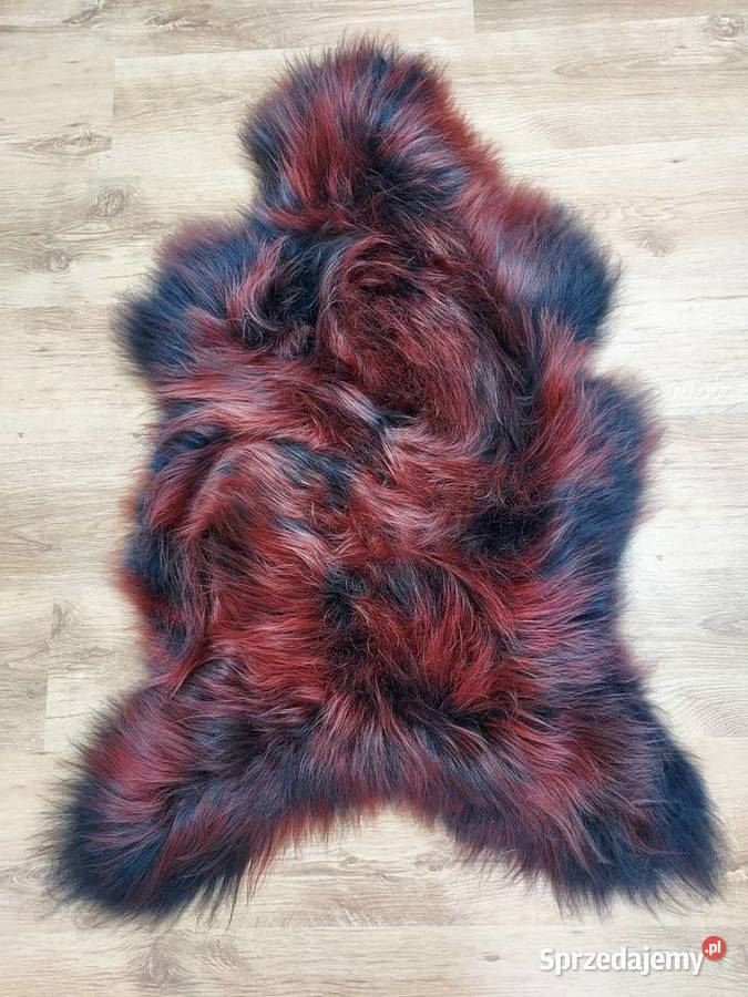 Skóra Owcza Czarna z Bordo Skóry Owcze Czarne z Szaflary