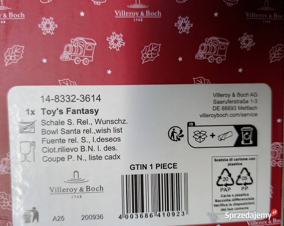 Świąteczny talerz VilleroyBoch Radłów