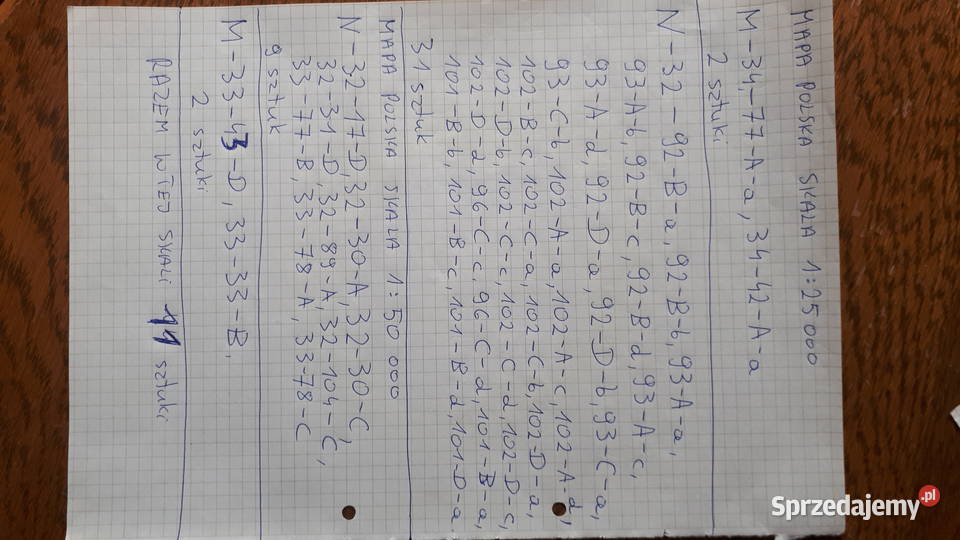 Wojskowe mapy tajne poufne PRL Golczowice