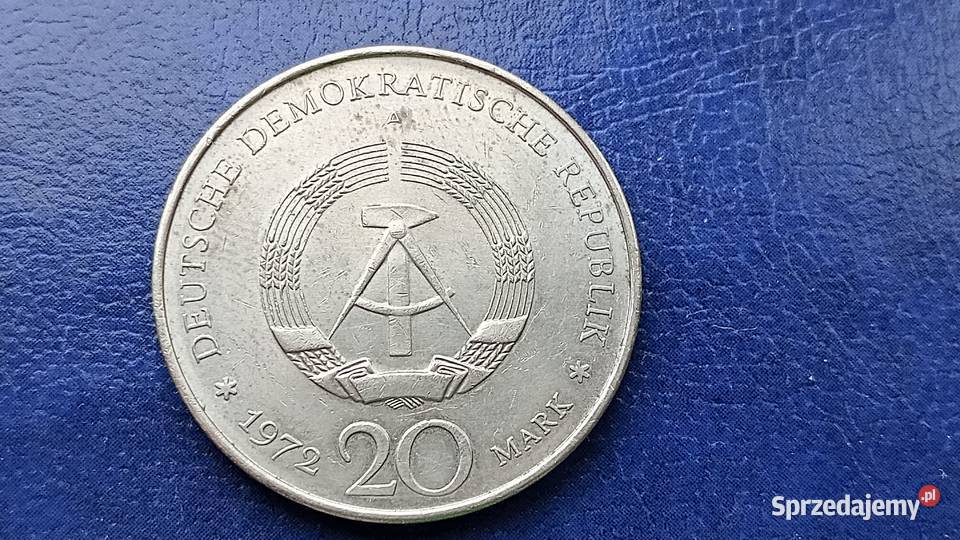Stare monety 20 marek 1972 Schiller Niemcy Lesko sprzedam