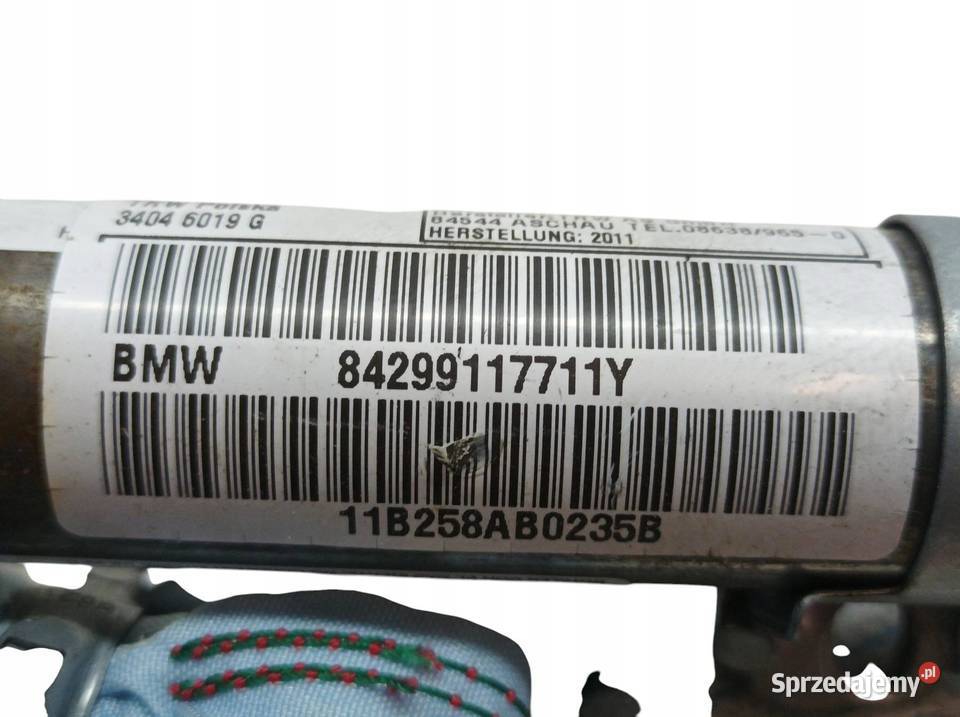 KURTYNA POWIETRZNA AIRBAG LEWA Bmw X1 I 20092015 Rok produkcji 2011