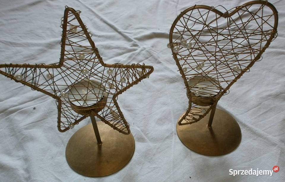 2 Świąteczne Świeczniki na małe Świeczki Kraków