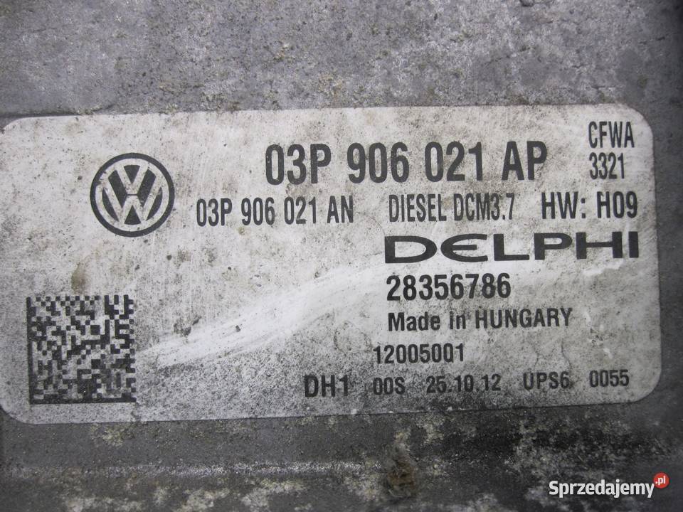 SKODA FABIA II komputer sterownik silnika osobowe