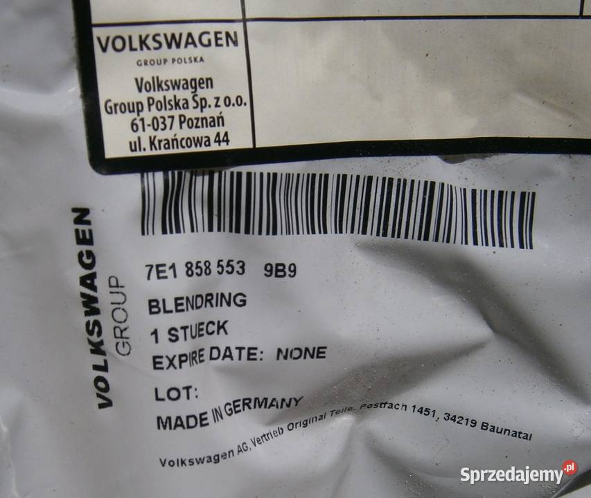 Ramka Lusterka VW 7E1858553 Wiązowna