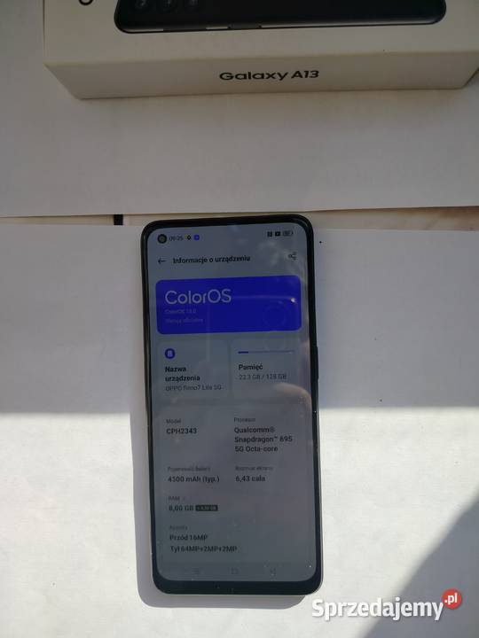 Oppo Reno 7 Lite 5G 8GB128GB Czarny stan lekko