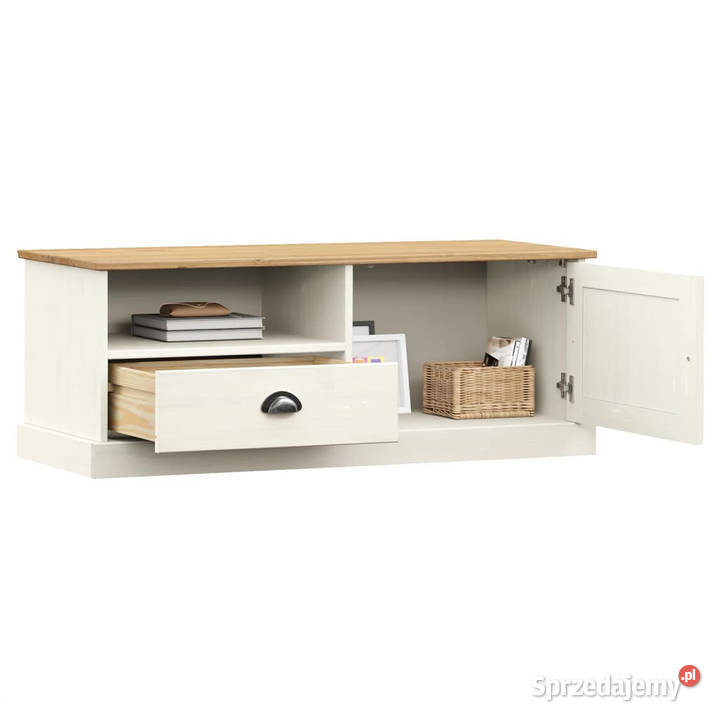 Szafka pod TV VIGO biała 106x40x40 lite drewno mazowieckie Warszawa sprzedam