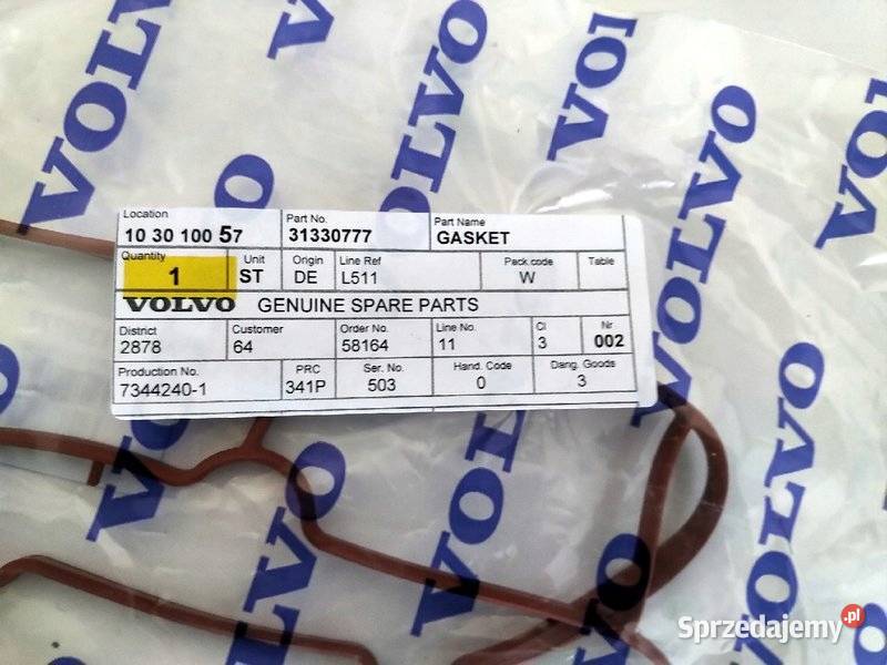 VOLVO V40 S60 V60 uszczelka kolektor ssacy 16T Bielany Wrocławskie