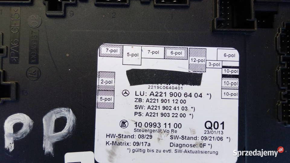 Moduł drzwi PP Mercedes 2219006404 wyposażenie elektryczne Lisia Góra