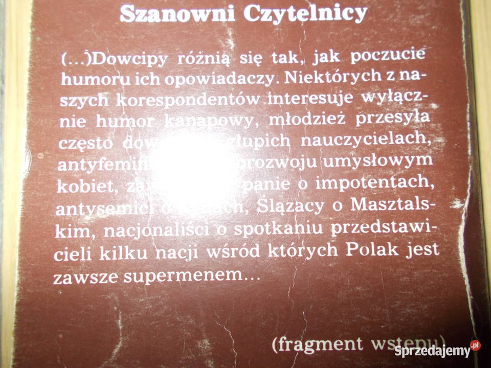 500 Najlepsze polskie dowcipy część IV humor, parodia, satyra Proza i poezja Głubczyce sprzedam