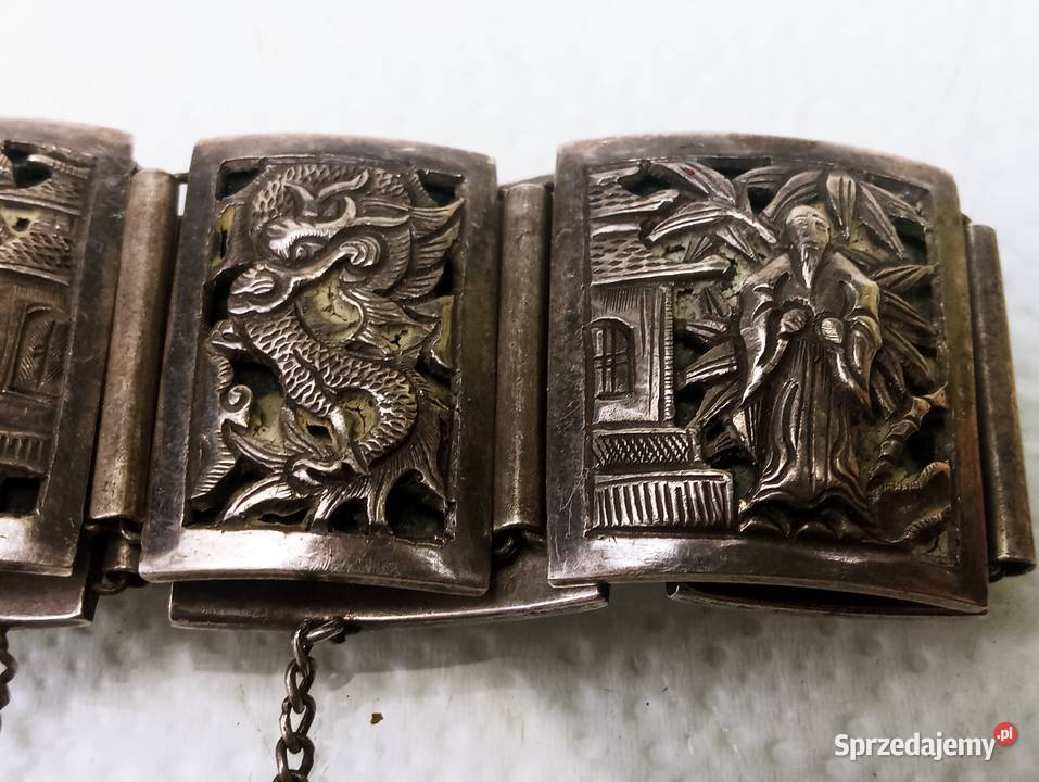 Bransoletka Srebro Chiny Srebro 925 19 w Antyki