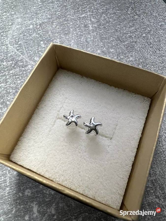 Kolczyki srebrne z diamentem gwiazdy gwiazdki sprzedam
