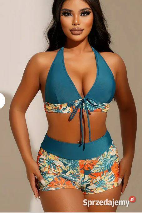 Strój kąpielowy dwuczęściowy wysoki stan XL 42 Stroje kąpielowe Stroje kąpielowe Płock sprzedam