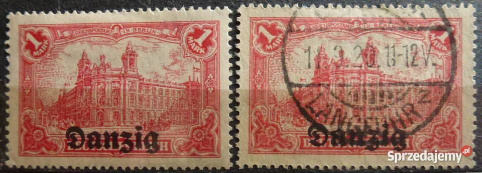 Znaczki Danzig kat Fischer Fi8 Filatelistyka Warszawa