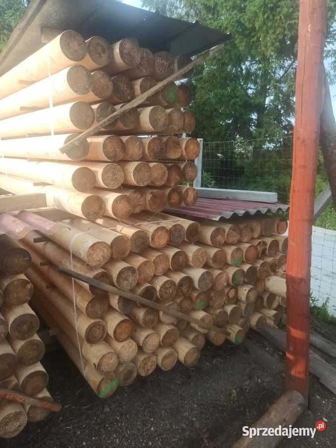 Słupki toczone jodłowe fi12 długość 25 metra Kolbuszowa sprzedam