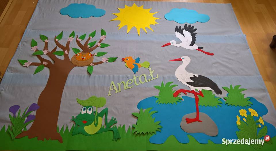 Dekoracje wiosenne wielkoformatowe z brystolu Dla Dziecka lubelskie