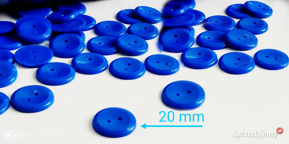 Guzik niebieski guziki niebieskie 20 mm Nysa