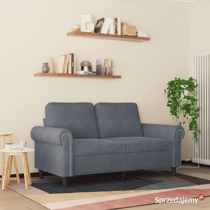 Sofa 2osobowa ciemnoszary 120 tapicerowana Warszawa