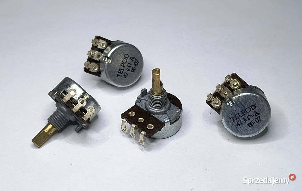 Potencjometr 47kA oś 4mm Unitra TELPOD Gdańsk sprzedam