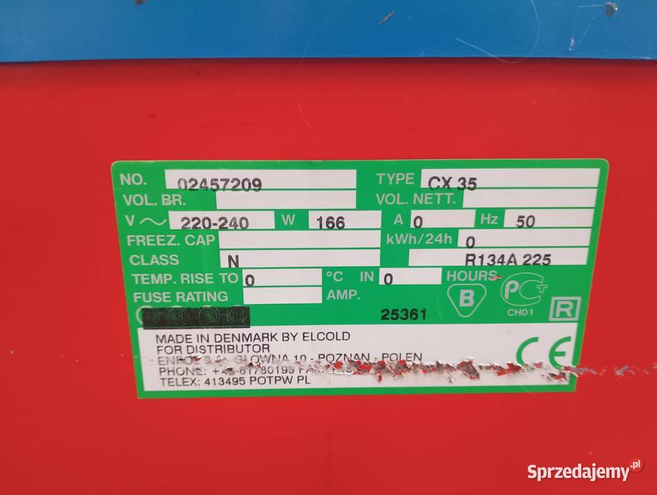 Zamrażarka wolnostojąca ELCOLD CX35 Wrocław