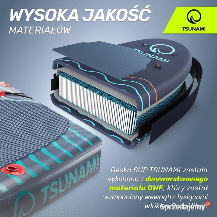 Nowa deska SUP Tsunami Wave 350 T03 komplet z Bydgoszcz