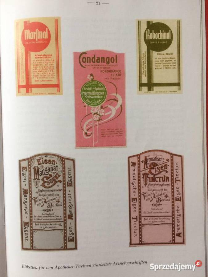 523 Etykiety Apteczne Antyki, Sztuka, Kolekcje Szczecin