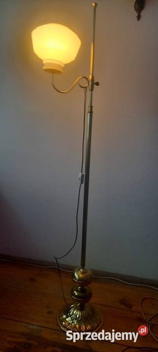Lampa podłogowa z mosiądzu ruchome ramię Skierniewice
