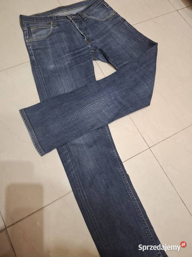 Lee S czarne jeansy W28 L32 regular straight niebieski Kraków sprzedam