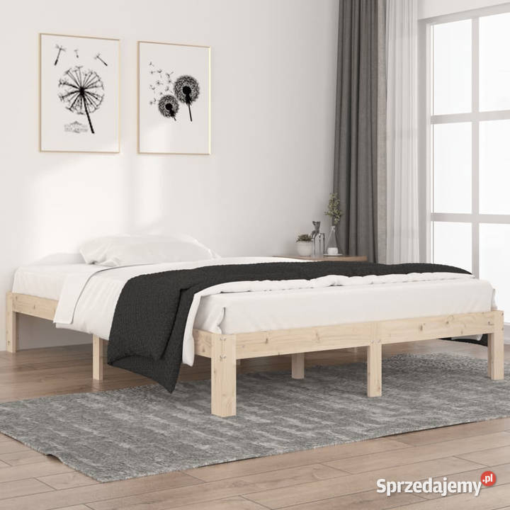 Rama łóżka lite drewno sosnowe 140 x 200 Warszawa