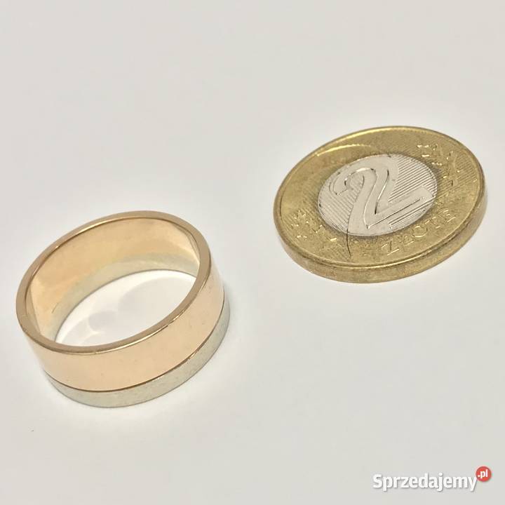 Złota OBRĄCZKA damska 585 14K różowe i BIAŁE Obrączki Warszawa
