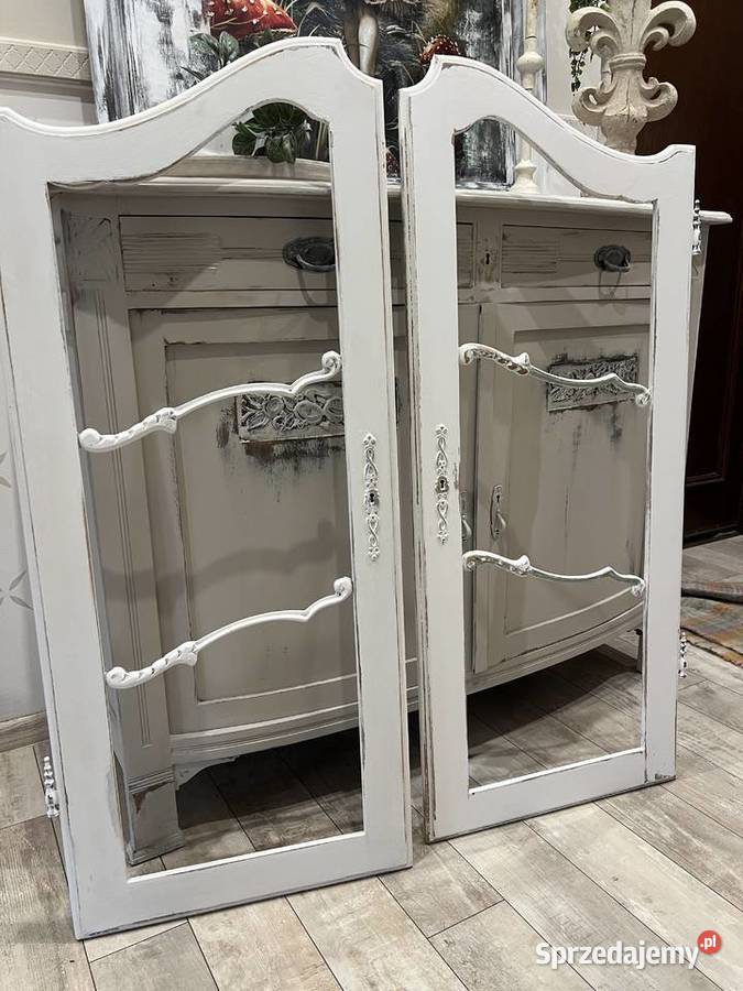 Dwa panele stare drzwiczki drewniane Żary