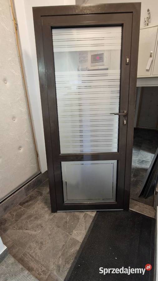 drzwi aluminiowe zewnętrzne ciepłe 90 x 200 sprzedam