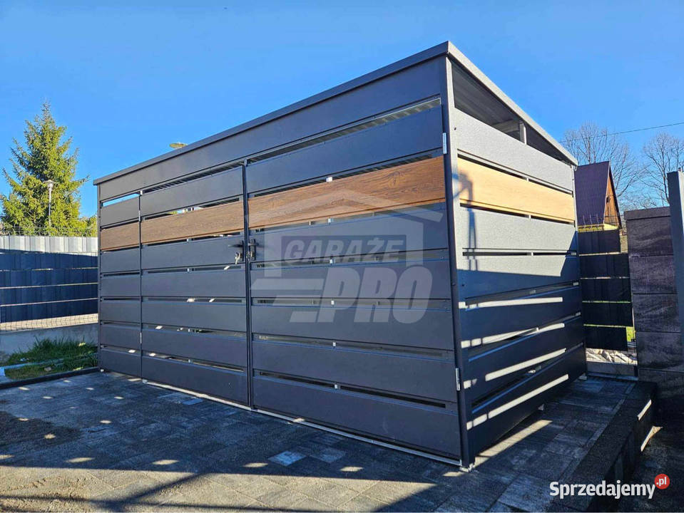 Wiata śmietnikowa 4x21m Antracyt jasny orzech Sopot sprzedam