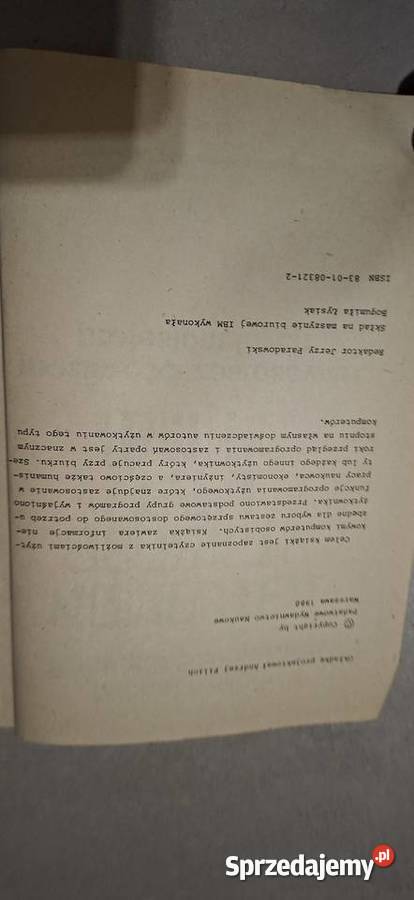 Komputer osobisty IBM PC I wydanie 1988 r Unikat Konin