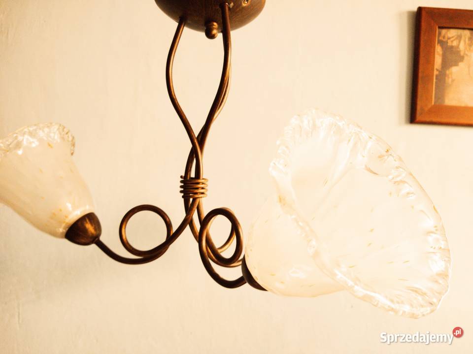 Klasyczny żyrandol szkło i metal Oświetlenie mazowieckie