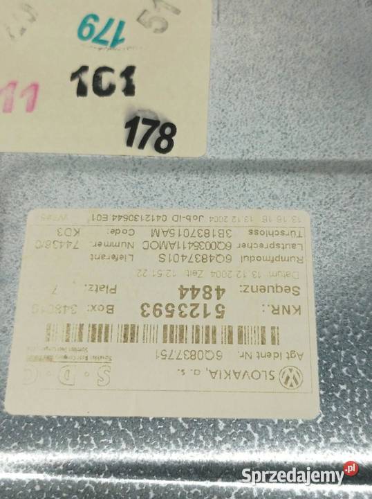 MECHANIZM SZYBY LEWY PRZÓD LIFT 6Y2959802A VW osobowe