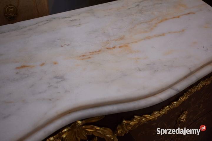 Królewska Komoda Ludwik Biały Marmurowy Blat Kraków